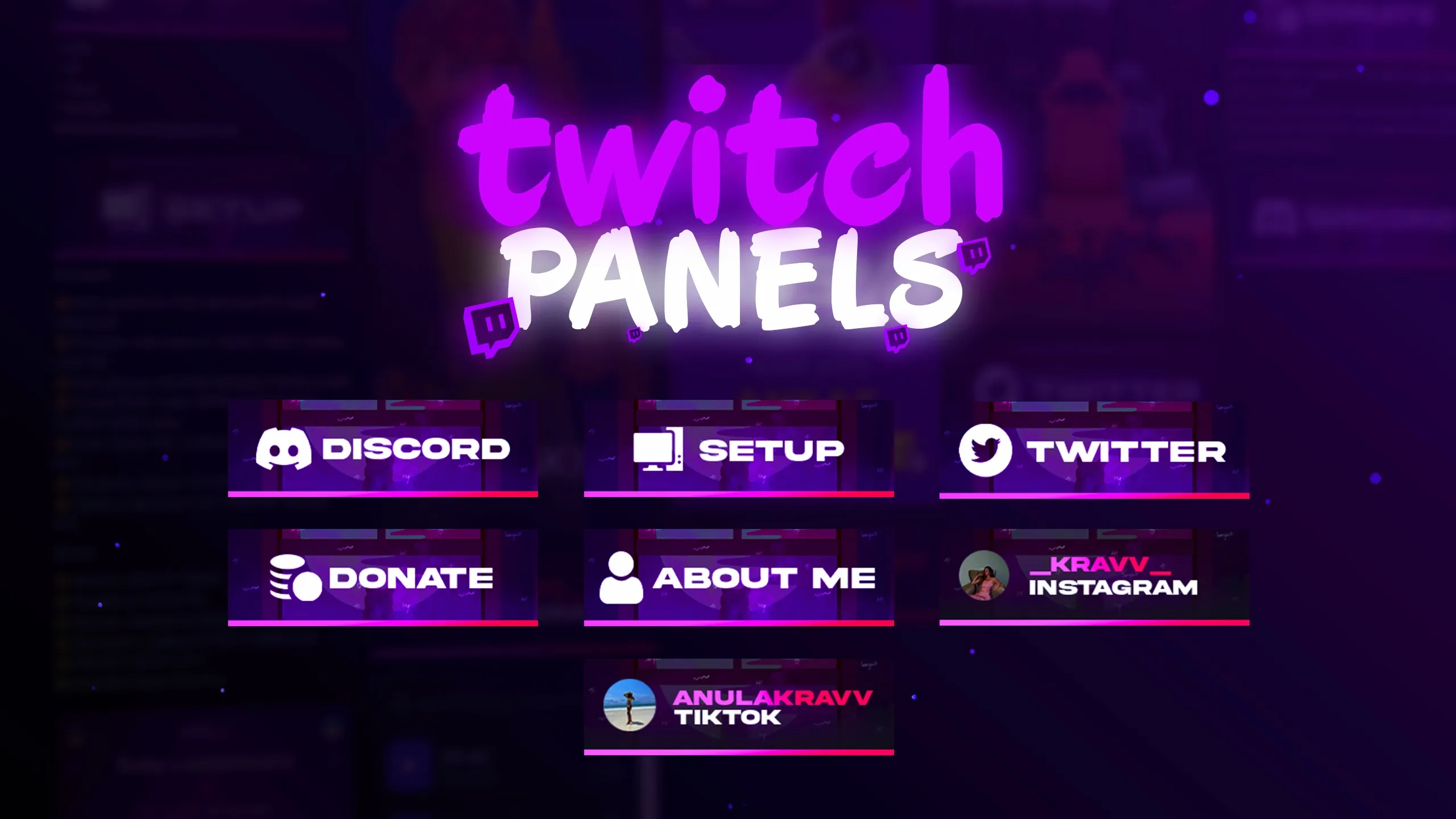 Twitch banner and overlay design