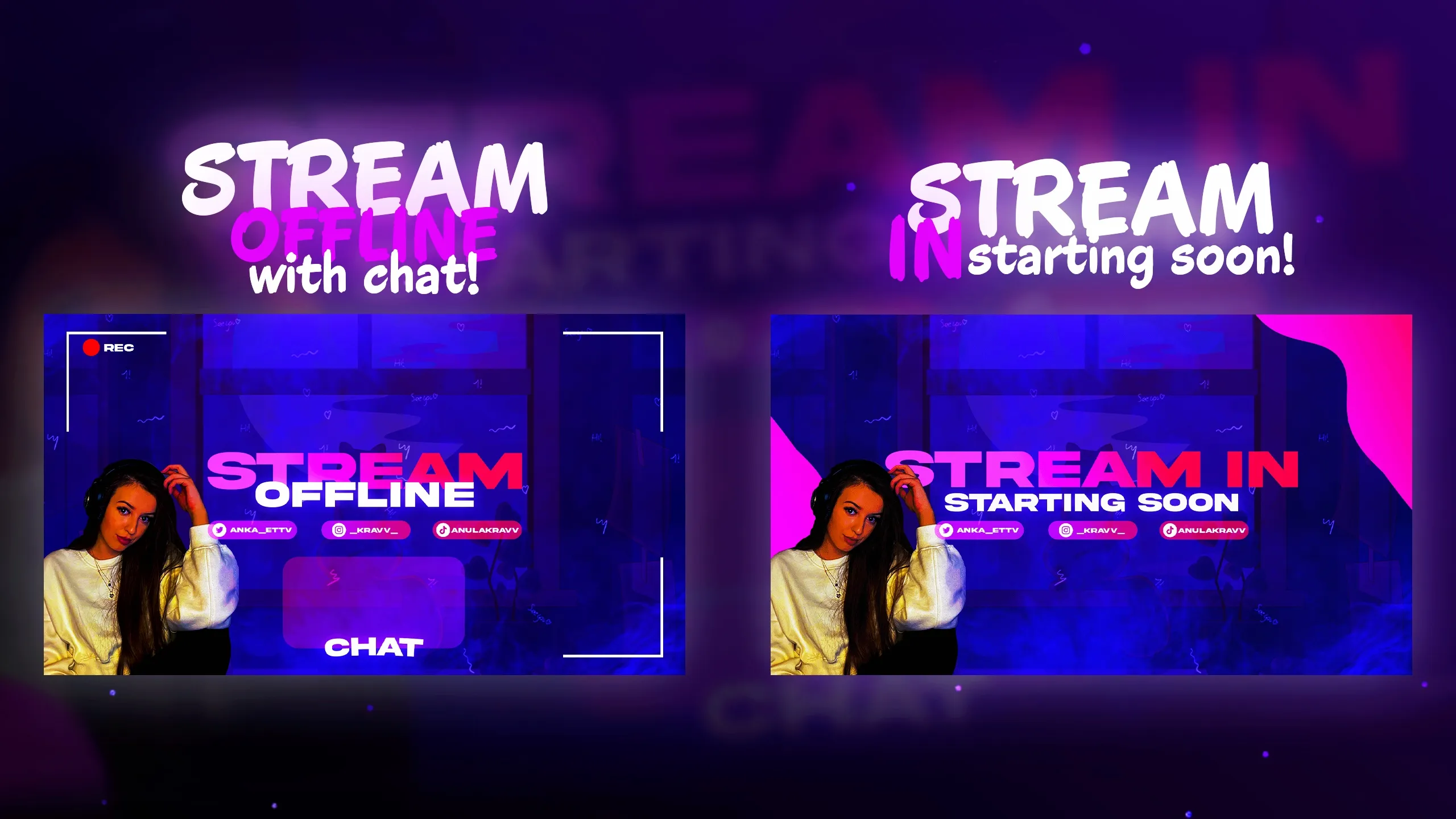 Twitch banner and overlay design
