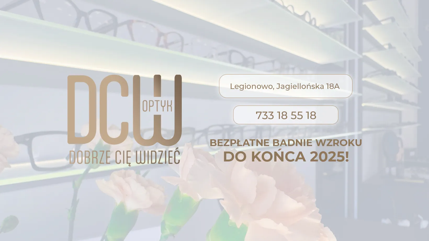 DCW Optyk social media banner
