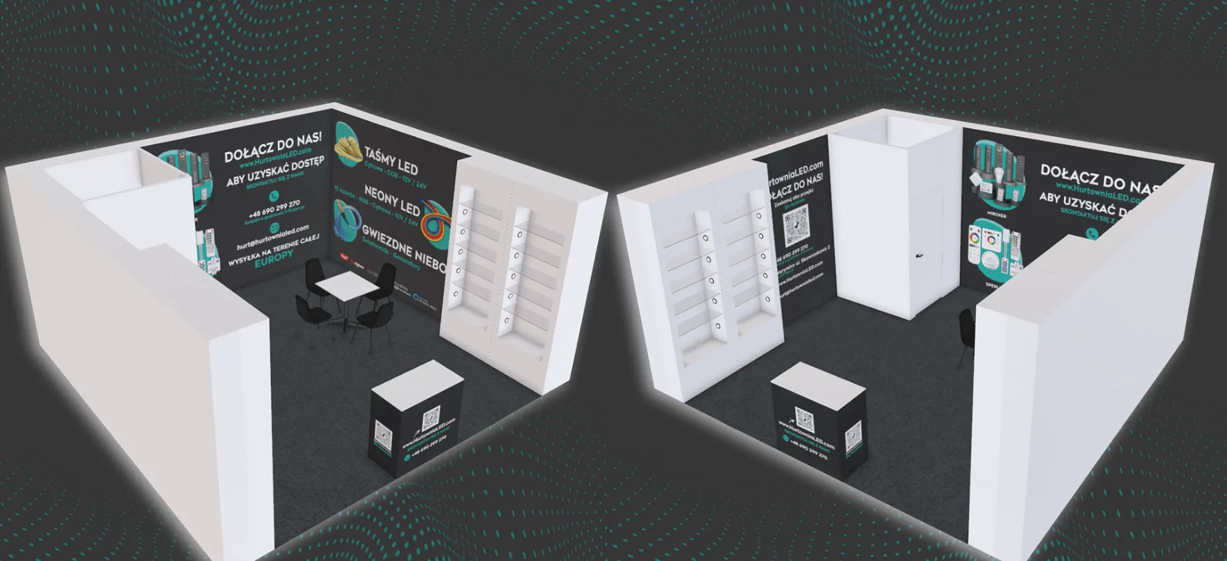 Media-Comp exhibition stand 3D visualisation