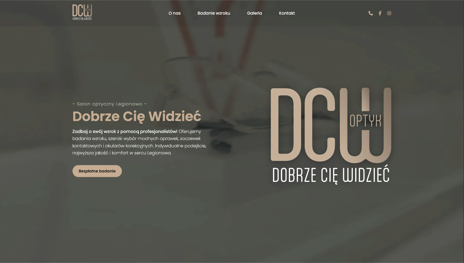 DCW Optyk website