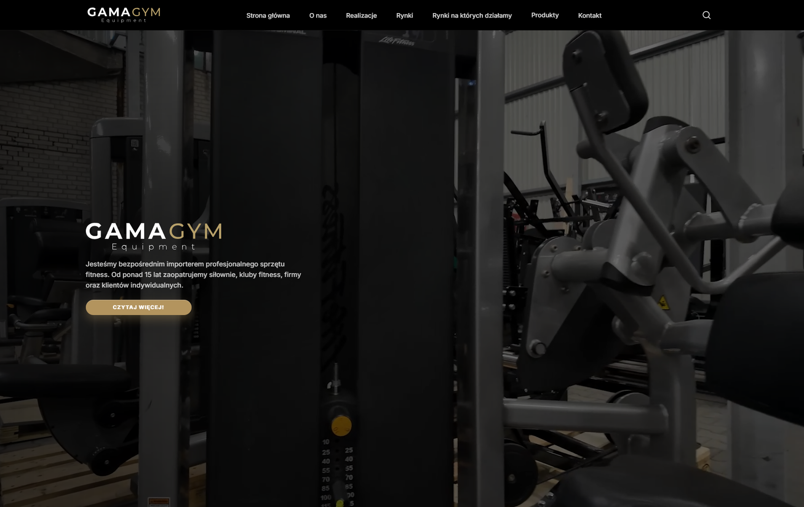 GamaGym Equipment website